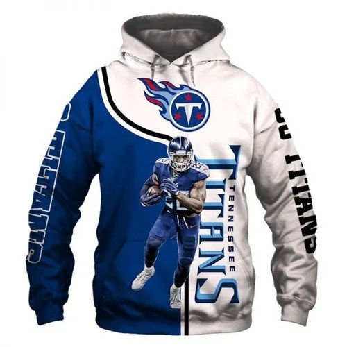 Cool Tennessee Titans Derrick Henry 3d Hoodie, Dynamic Football Design