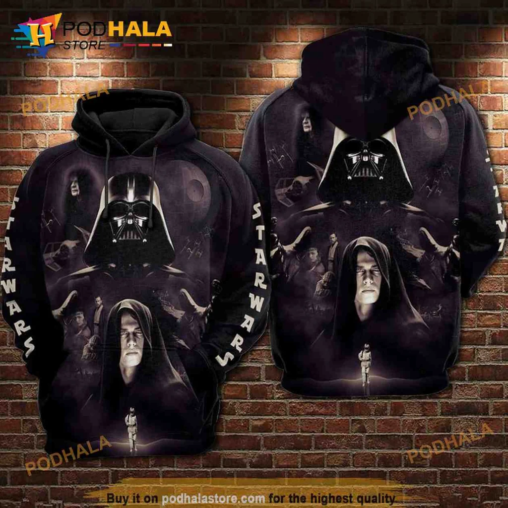 Cosmic Darth Vader 3d Hoodie Featuring Iconic Helmet Design