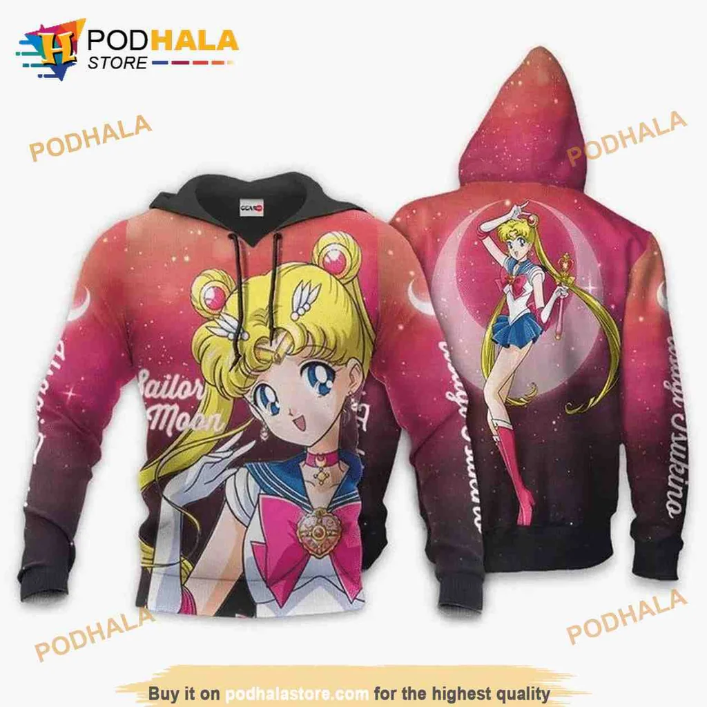 Cosmic Sailor Moon 3d Hoodie Featuring Usagi Tsukino Design