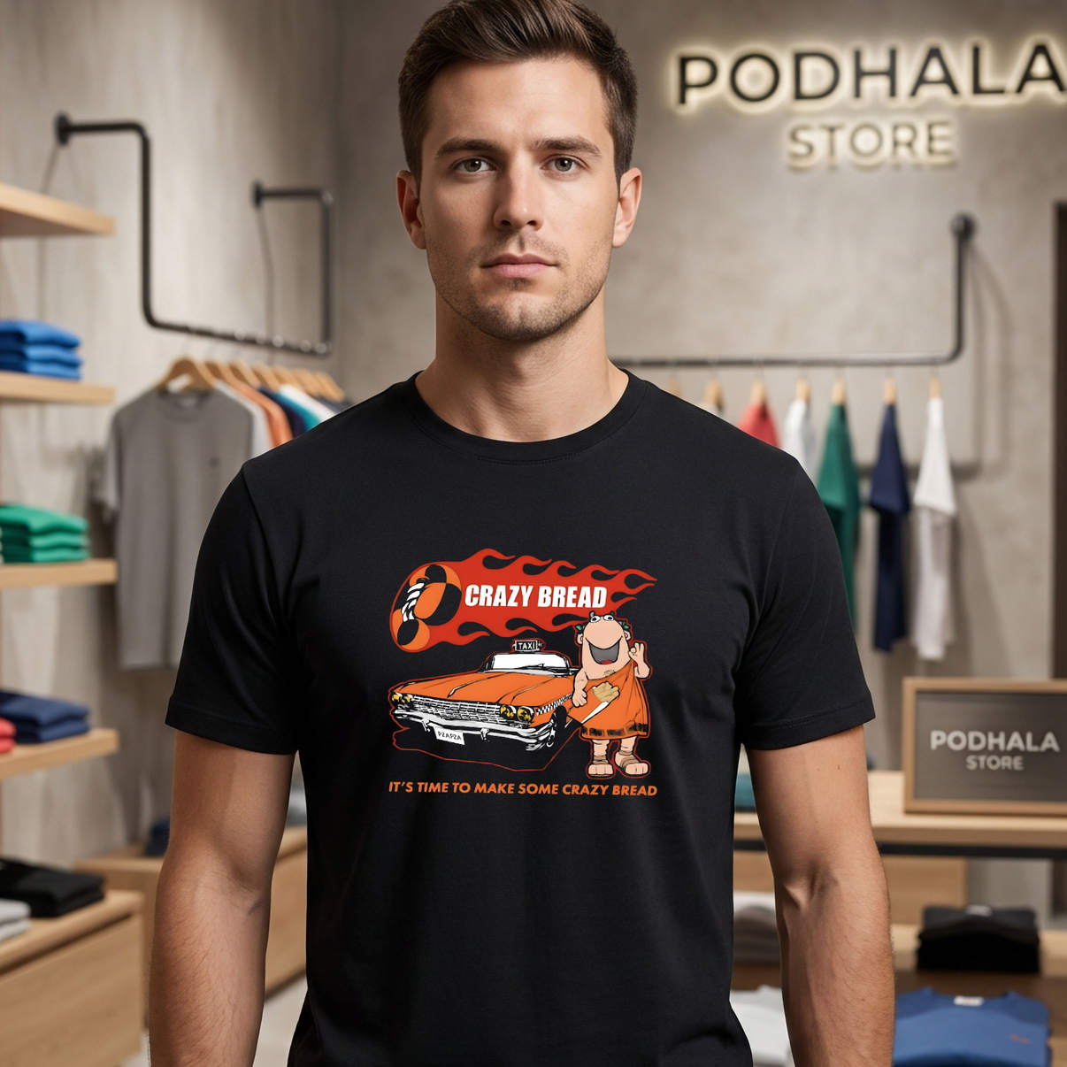 Crazy Bread Crazy Taxi Meme Shirt Its Time To Make Some Funny Graphic Mens