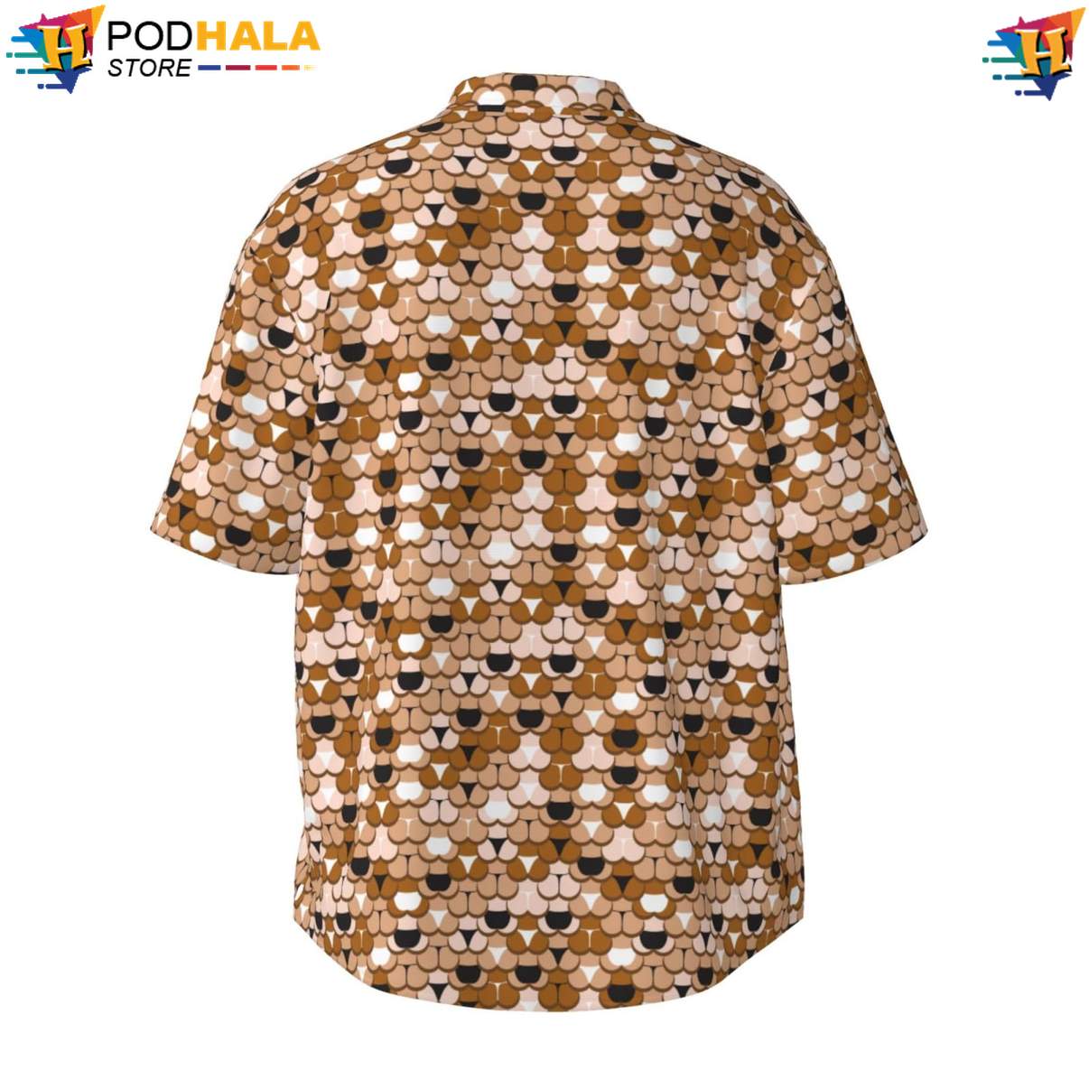 Crazy Butt Aloha Shirt Tile Funny Mens Short Sleeve Button Up Beachwear Crazy Butt Aloha Shirt Tile Funny Mens Short Sleeve Button Up Beachwear
