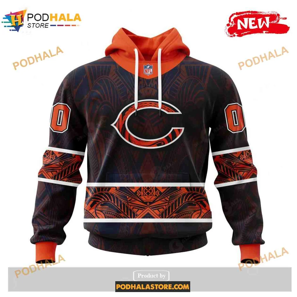 Cultural Chicago Bears Samoa 3d Hoodie Featuring Unique Traditional Patterns