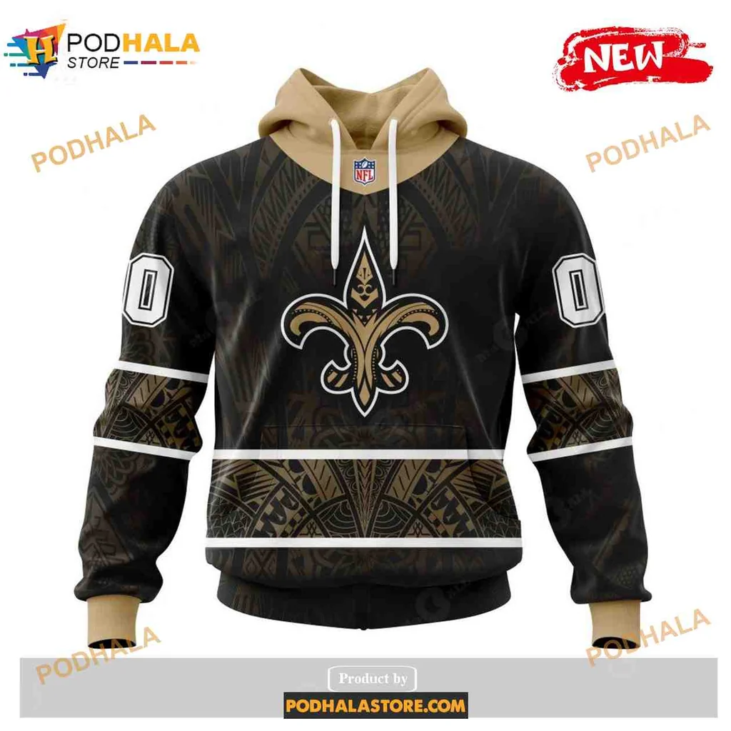 Cultural New Orleans Saints 3d Hoodie Featuring Samoan Design Elements