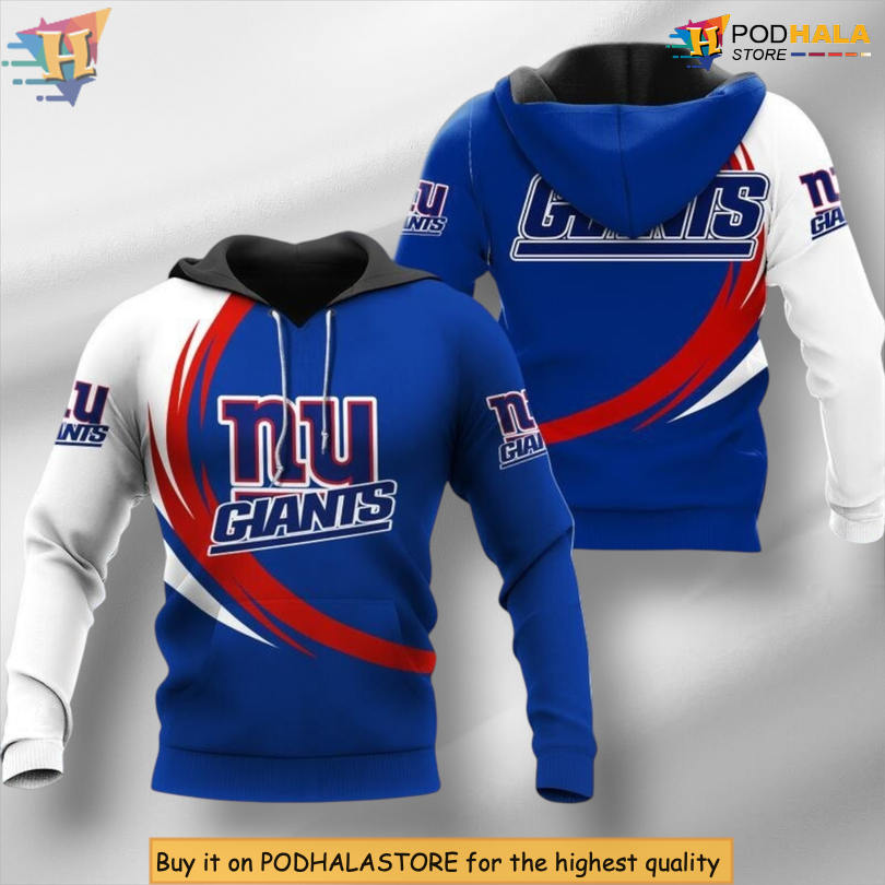 Curve Design Graphic New York Giants Unisex Hoodie For Sports Enthusiasts