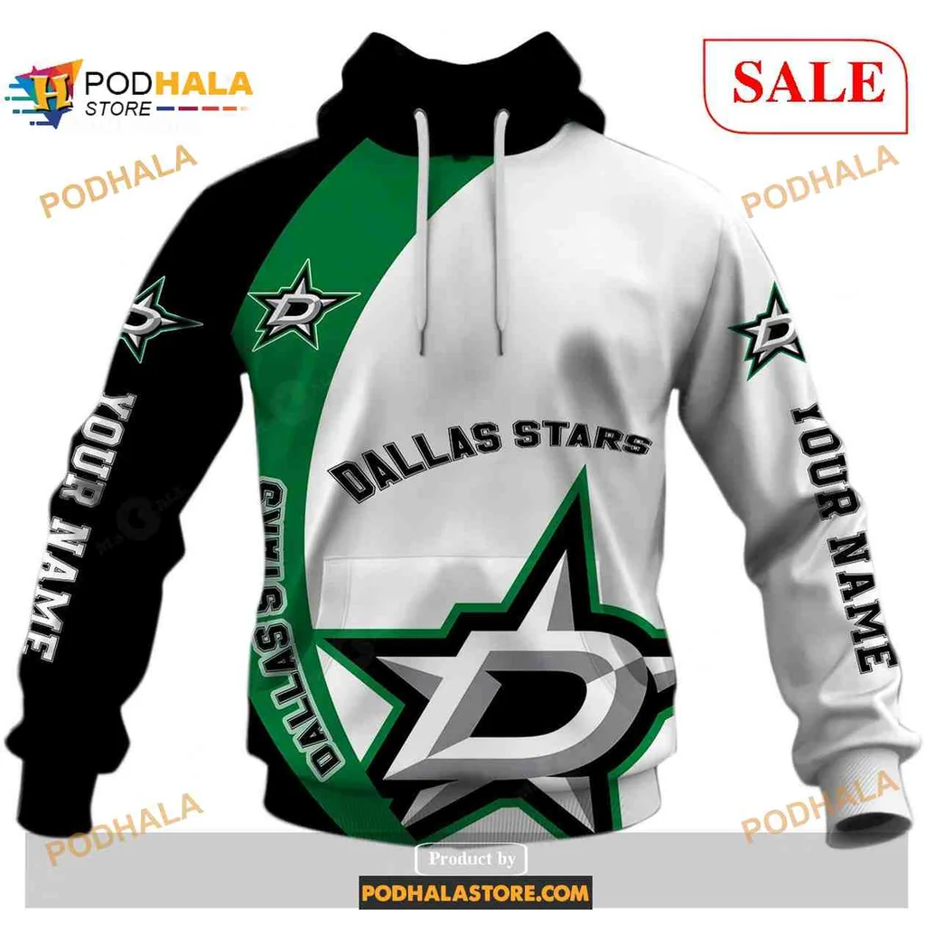 Custom Dallas Stars Fan Hoodie, Your Name Personalized Nhl Sweatshirt