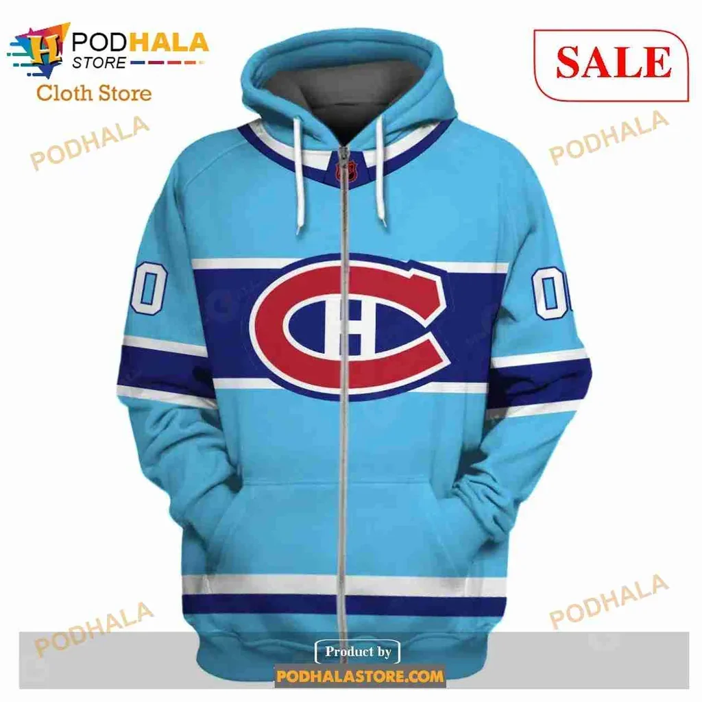 Custom Montreal Canadiens 3d Hoodie With Name And Number