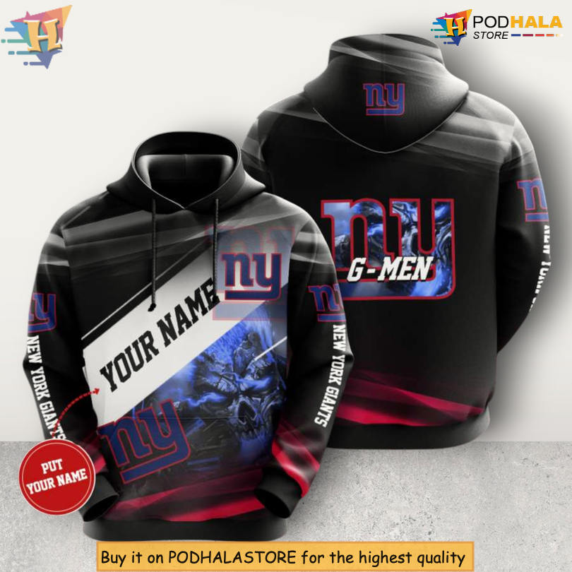 Custom Name Artwork New York Giants Kids Hoodie Personalized Hoodie
