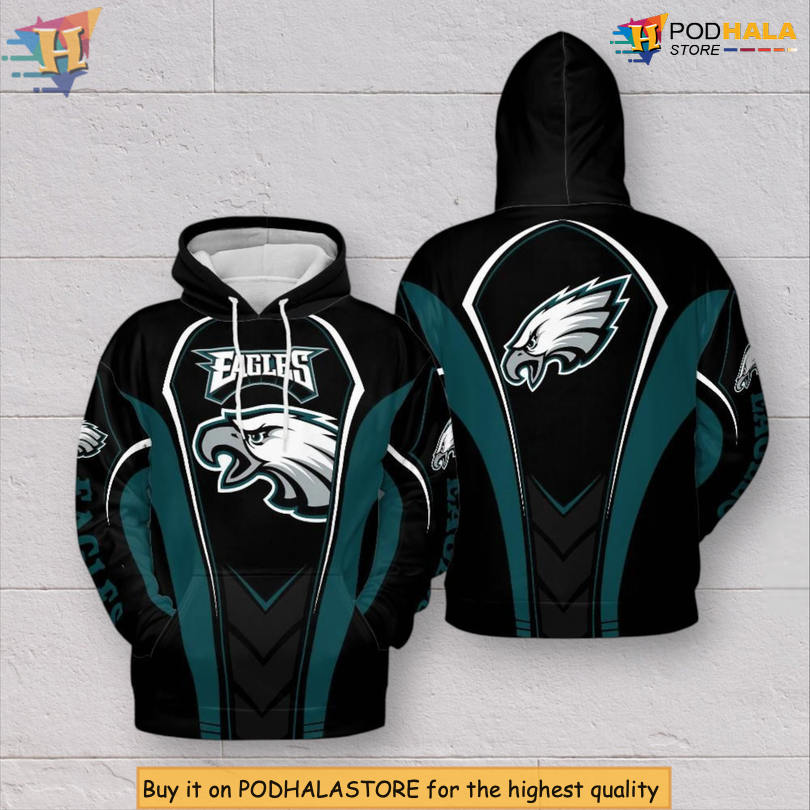 Custom Name Style Philadelphia Eagles Womens Hoodie 3D Zip Up NFL Apparel