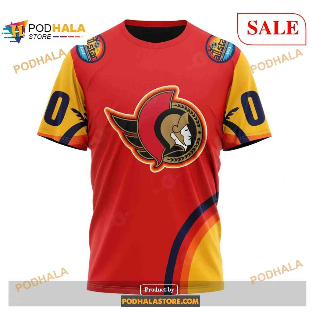 Custom Ottawa Senators Fan AOP Hoodie With Bold Logo And Sporty Design Custom Ottawa Senators Fan AOP Hoodie With Bold Logo And Sporty Design