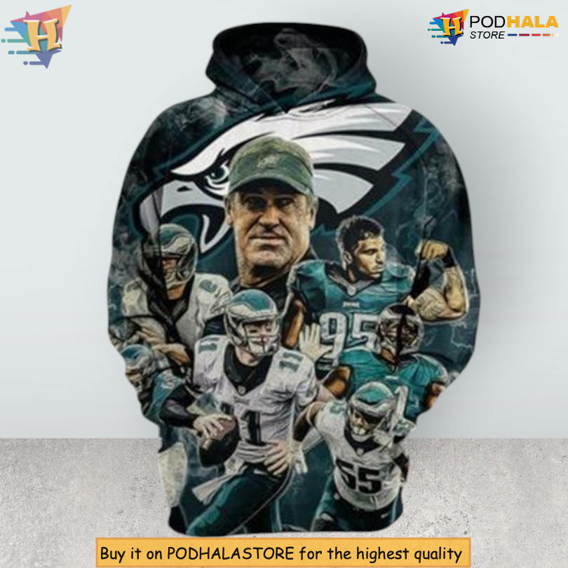 Custom Philadelphia Eagles Hoodie Sport Awesome Team 3D Version