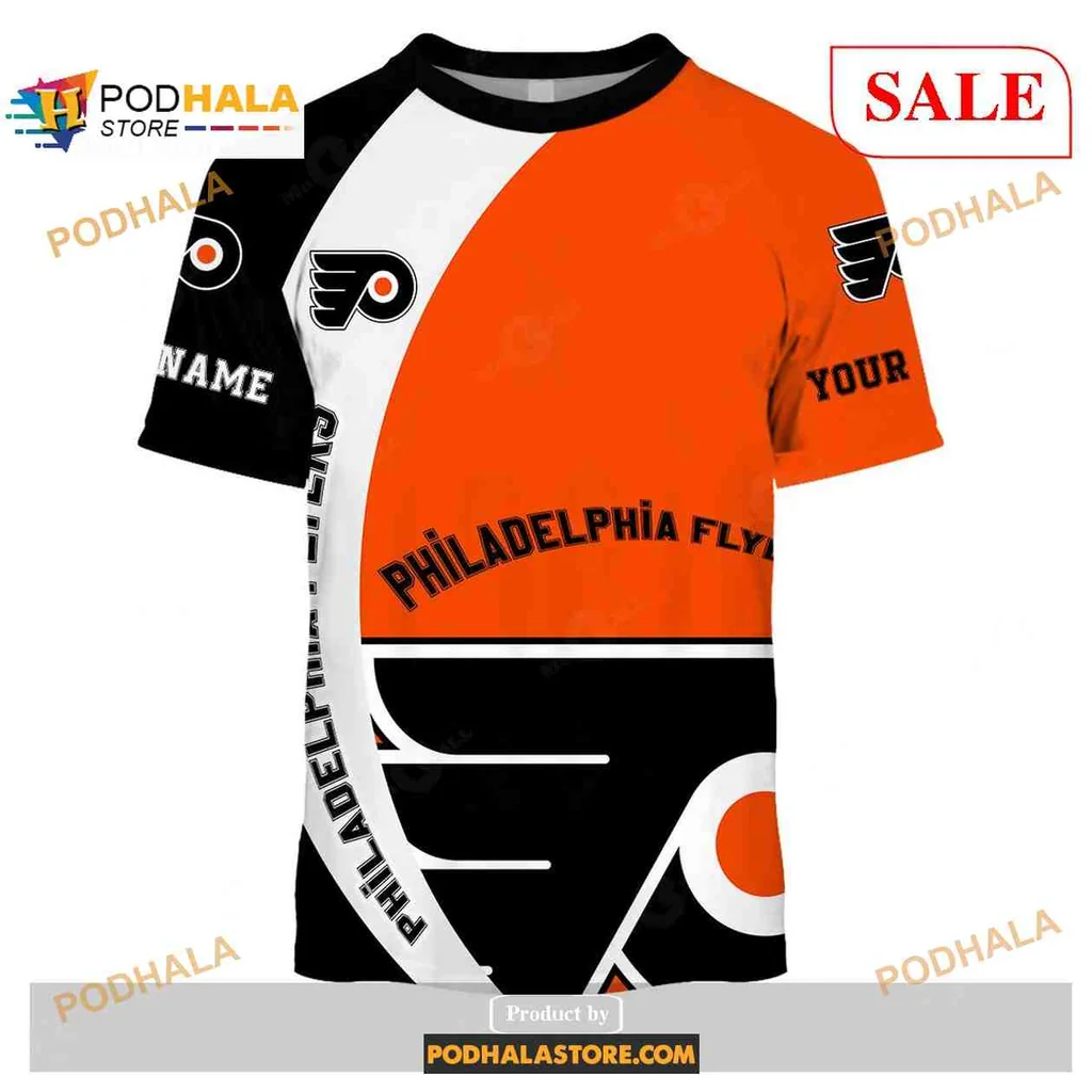 Custom Philadelphia Flyers All Over Print Hoodie, Personalize With Your Name And Team Logo Custom Philadelphia Flyers All Over Print Hoodie, Personalize With Your Name And Team Logo