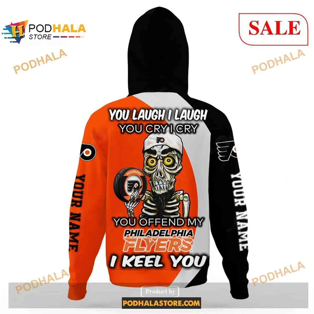 Custom Philadelphia Flyers AOP Hoodie, Personalize With Your Name And Team Logo Custom Philadelphia Flyers AOP Hoodie, Personalize With Your Name And Team Logo
