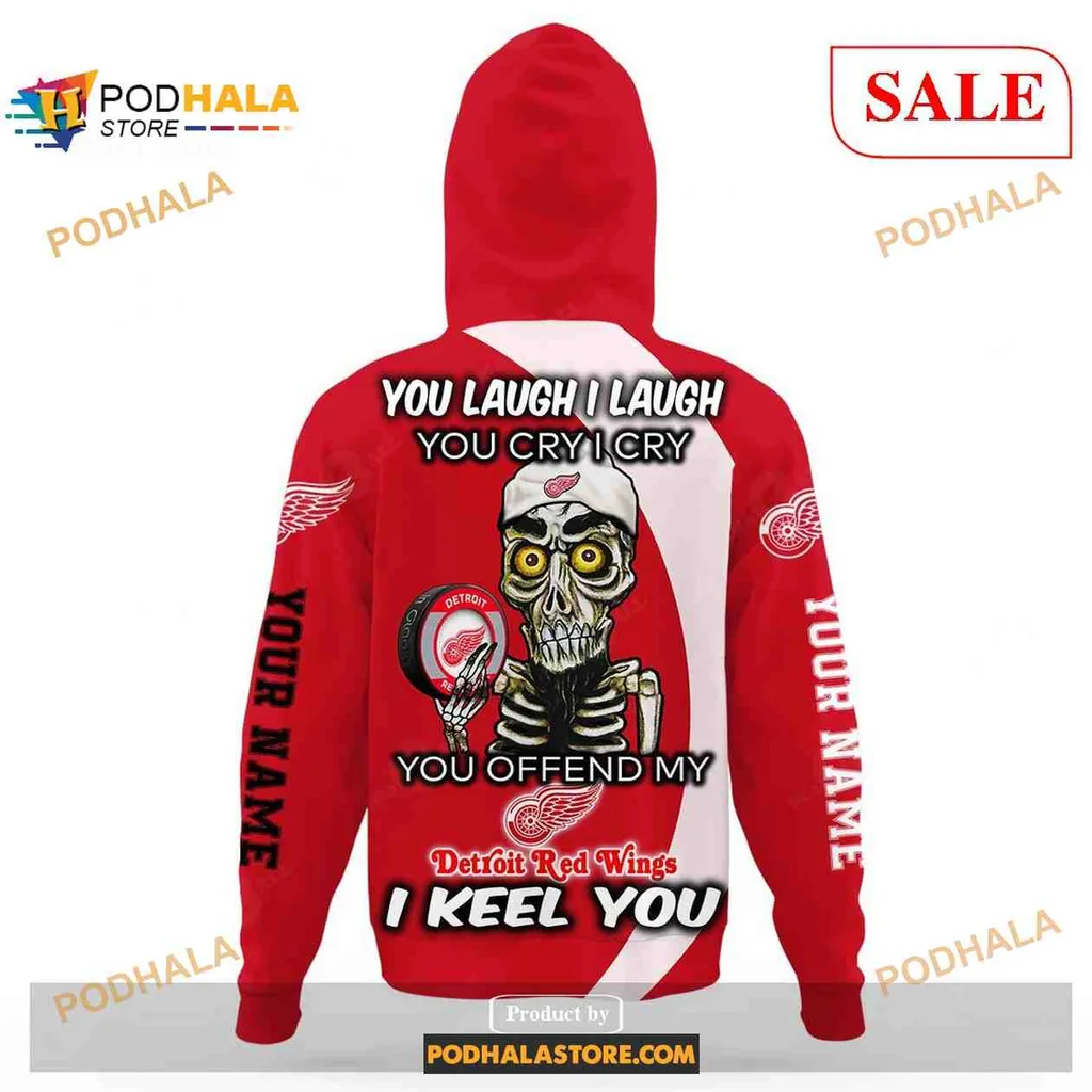 Custom Red Wings Hockey All Over Print Hoodie With Your Name Personalization Custom Red Wings Hockey All Over Print Hoodie With Your Name Personalization
