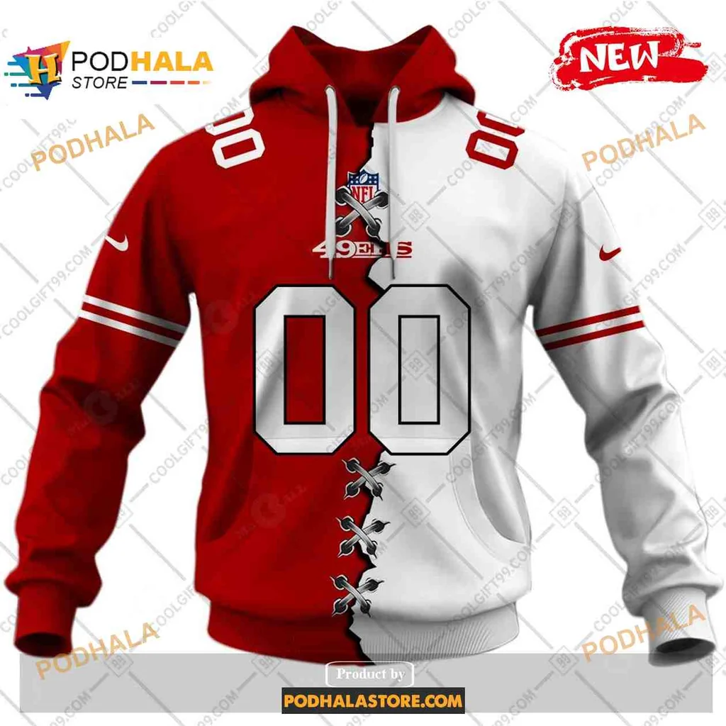 Custom San Francisco 49ers 3d Hoodie With Bold Red And White Design