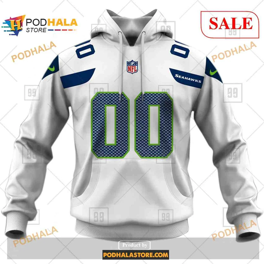 Custom Seattle Seahawks 3d Hoodie With Personalized Number Design