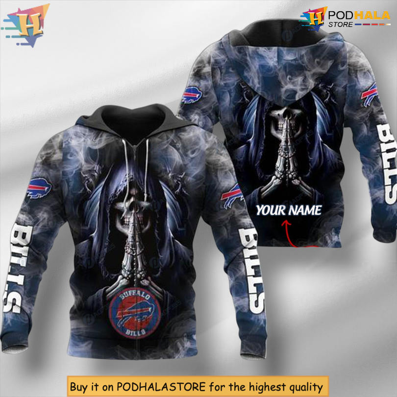 Custom Skull Theme Edition Buffalo Bills Vintage Hoodie 3D Printed Apparel