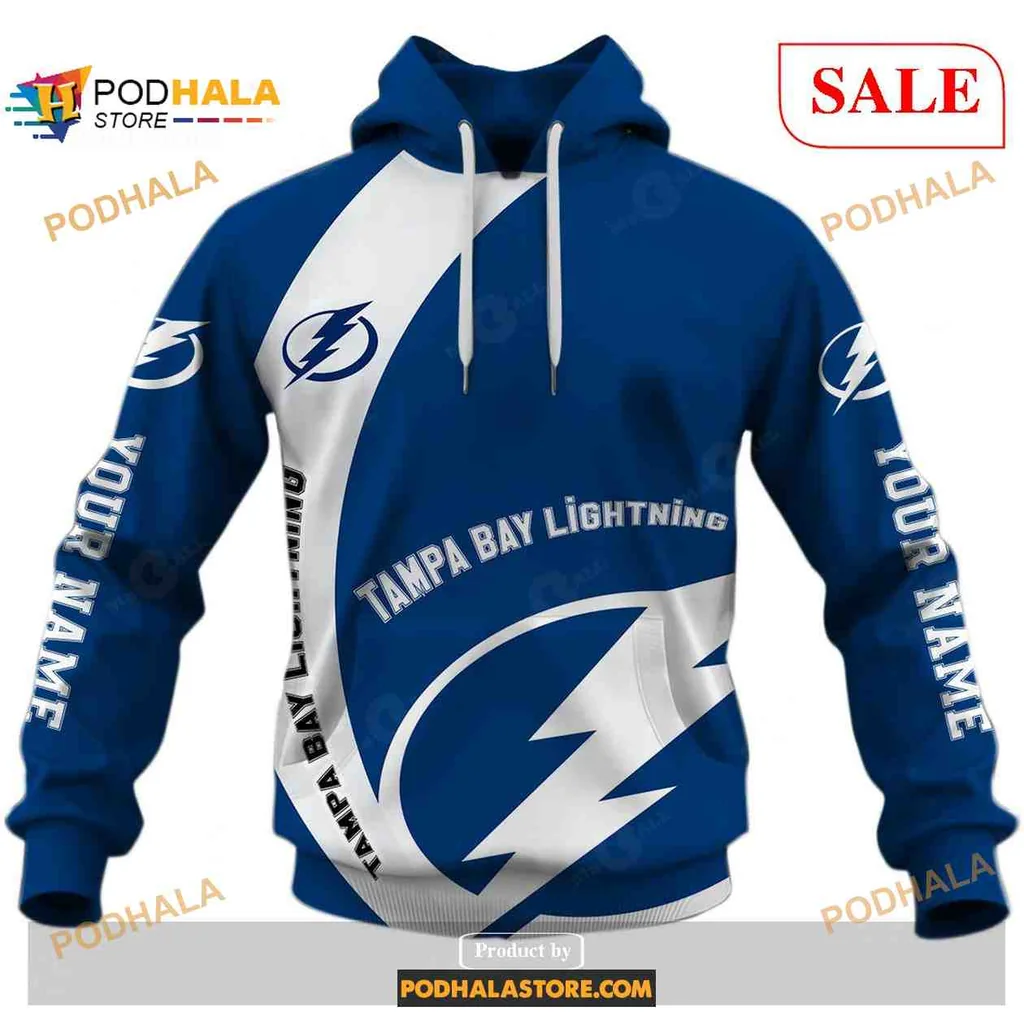 Custom Tampa Bay Lightning Hoodie, Personalized Team Spirit Sweatshirt