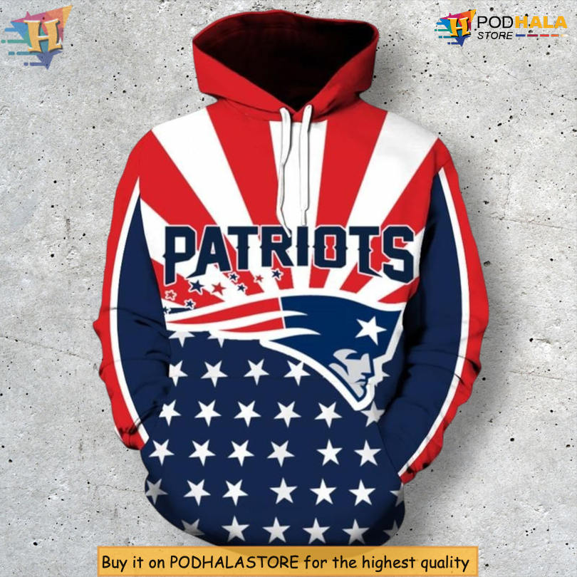 Customized 3D Printed American Football Style New England Patriots Hoodies Design Customized 3D Printed American Football Style New England Patriots Hoodies Design