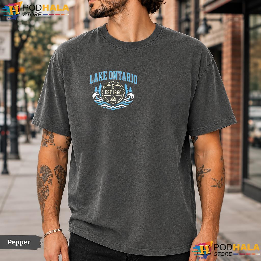 Cute 1660 Lake Ontario Comfort Colors T-Shirt Vintage Outdoor Graphic