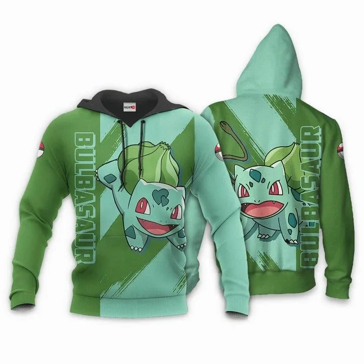 Cute Bulbasaur Pokemon 3d Hoodie Featuring Playful Cartoon Design