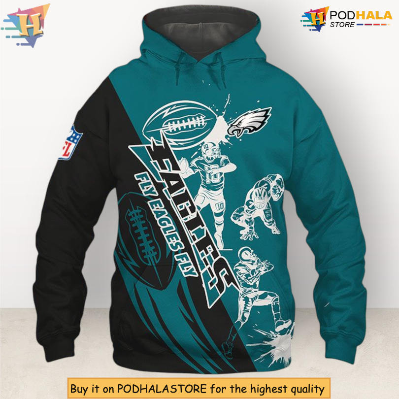 Cute Cartoon Player Custom Philadelphia Eagles Hoodie Fan 3D Design