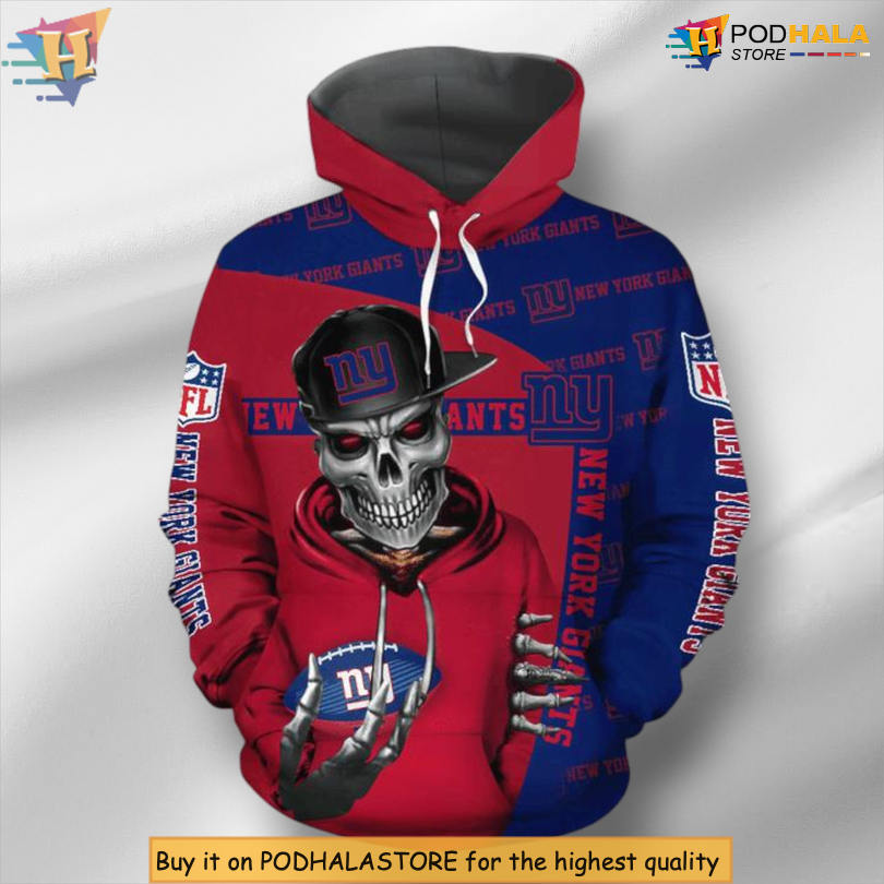 Cute Death Character New York Giants Christmas Hoodie Zip Hoodie For Fans