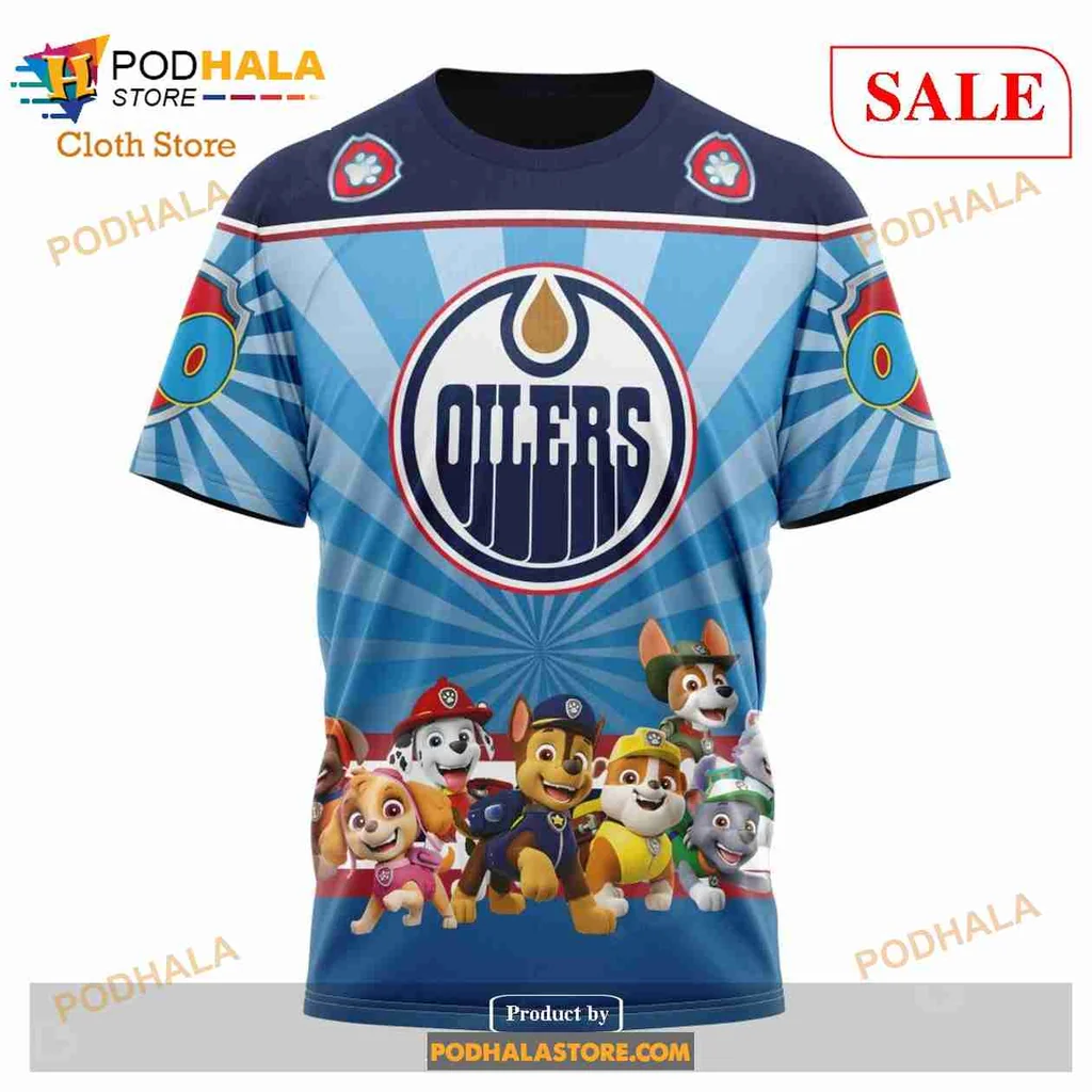 Cute Edmonton Oilers Paw Patrol 3d Hoodie With Cartoon Characters - Product View 6 Cute Edmonton Oilers Paw Patrol 3d Hoodie With Cartoon Characters - Product View 6
