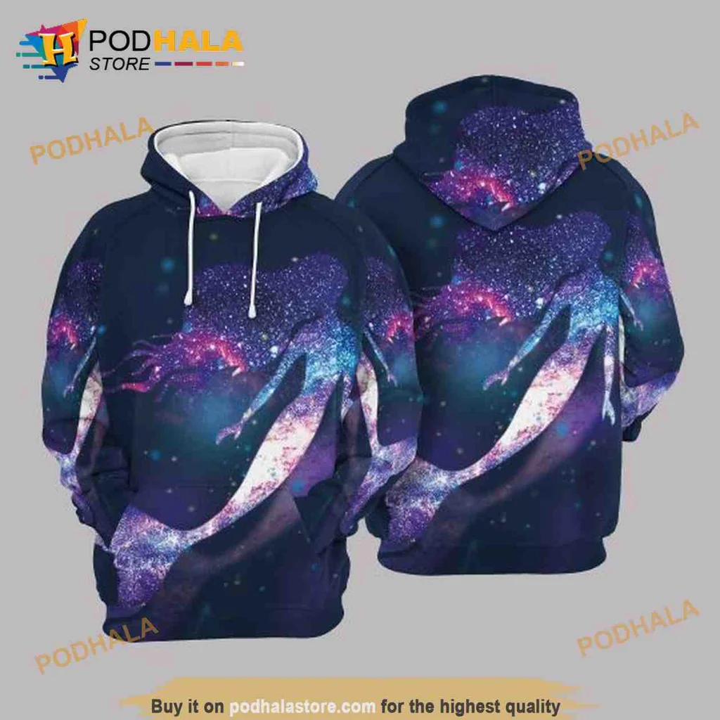 Cute Galaxy Mermaid 3d Hoodie With Enchanting Cosmic Design