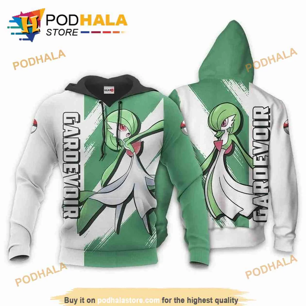 Cute Gardevoir Pokemon 3d Hoodie Featuring Whimsical Graphic Design