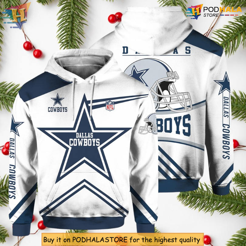 Cute Long Sleeve Dallas Cowboys Hoodie 3D for Loyal Football Fans