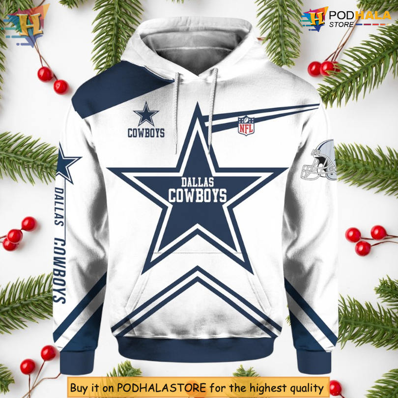 Cute Long Sleeve Dallas Cowboys Hoodie 3D for Loyal Football Fans Cute Long Sleeve Dallas Cowboys Hoodie 3D for Loyal Football Fans