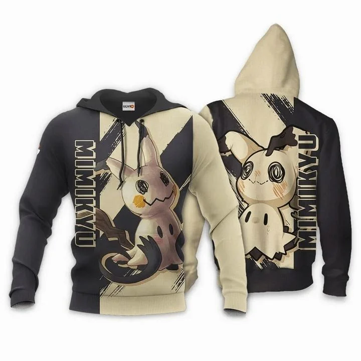 Cute Mimikyu Pokemon 3d Hoodie Featuring Playful Ghostly Design