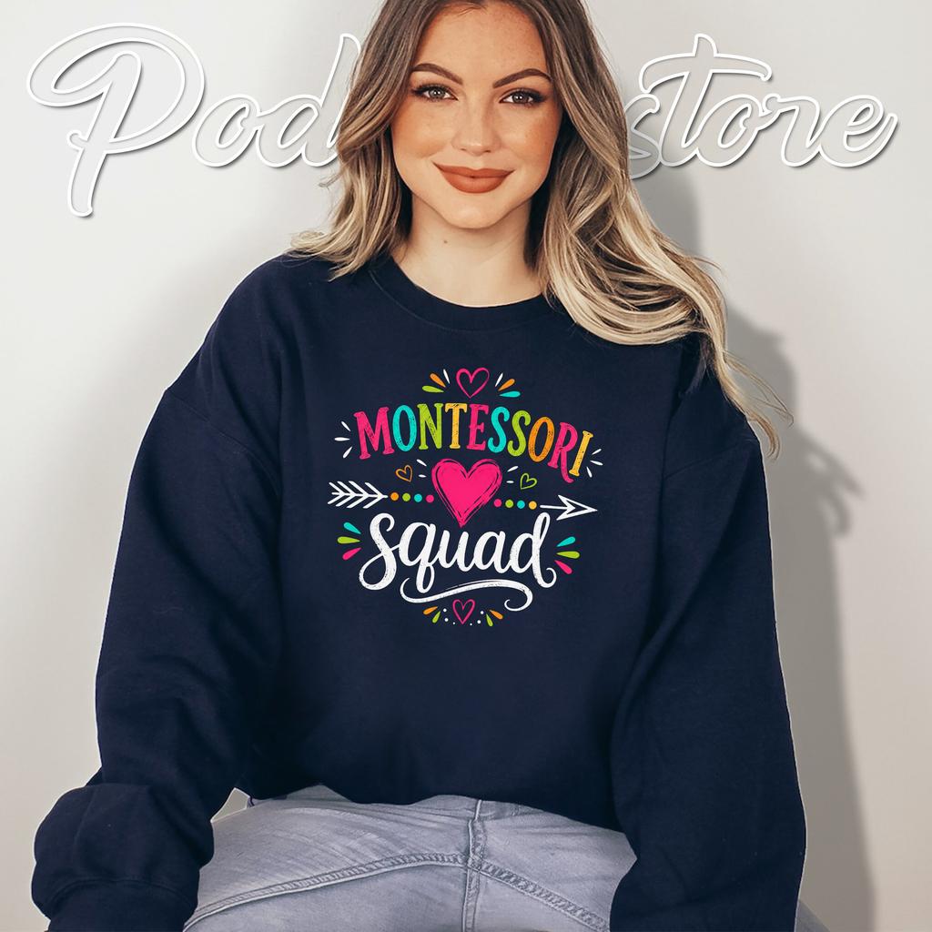 Cute Montessori Squad Tee Back To School Educator Day Vintage Top Cute Montessori Squad Tee Back To School Educator Day Vintage Top