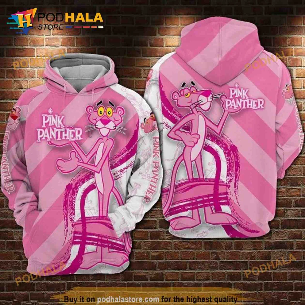 Cute Pink Panther 3d Hoodie Featuring Playful Character Design