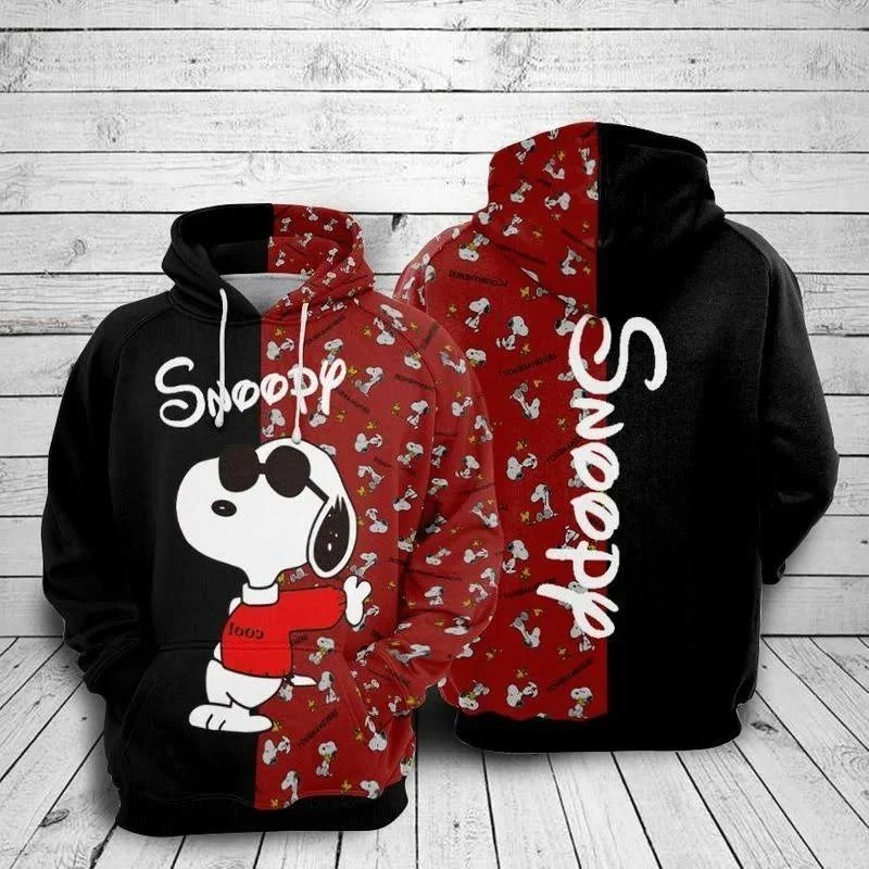 Cute Snoopy 3d Hoodie With Playful Cartoon Design And Vibrant Colors