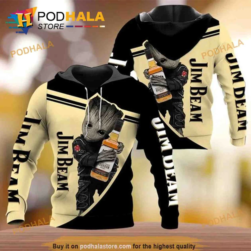 Cute Tree Character Jim Beam 3d Hoodie Featuring Whimsical Design