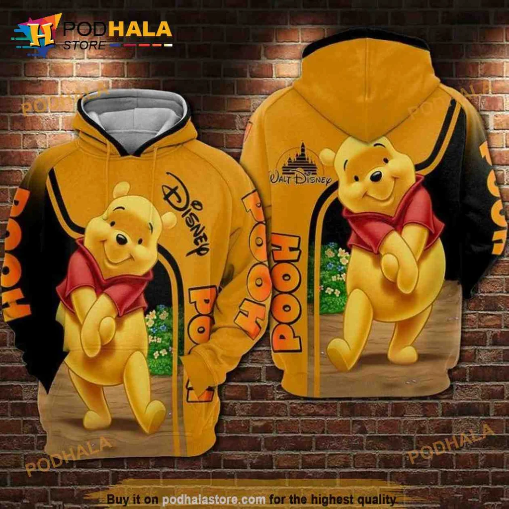 Cute Winnie The Pooh 3d Hoodie Featuring Cheerful Design And Playful Colors