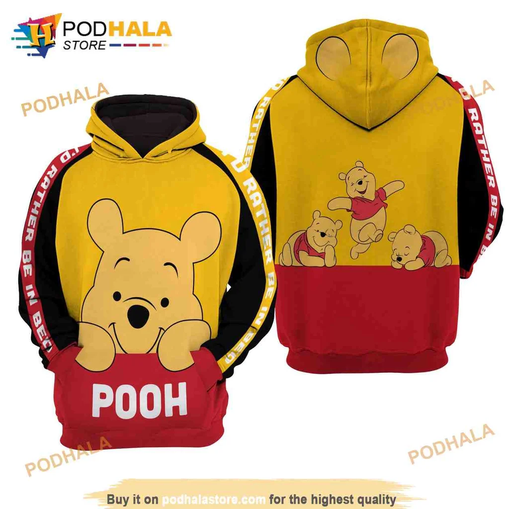Cute Winnie The Pooh 3d Hoodie With Cheerful Character Design