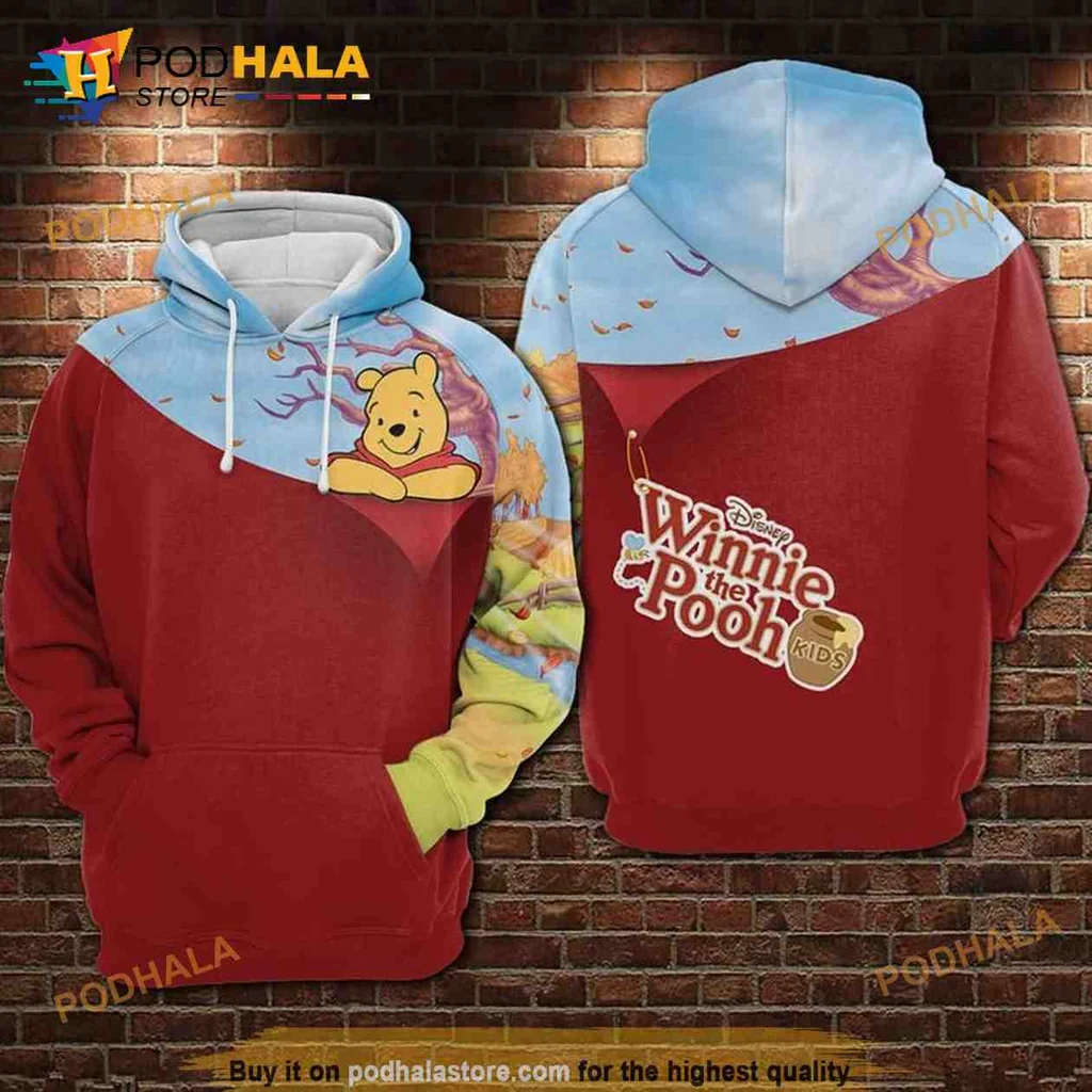 Cute Winnie The Pooh 3d Hoodie With Whimsical Honey Pot Design