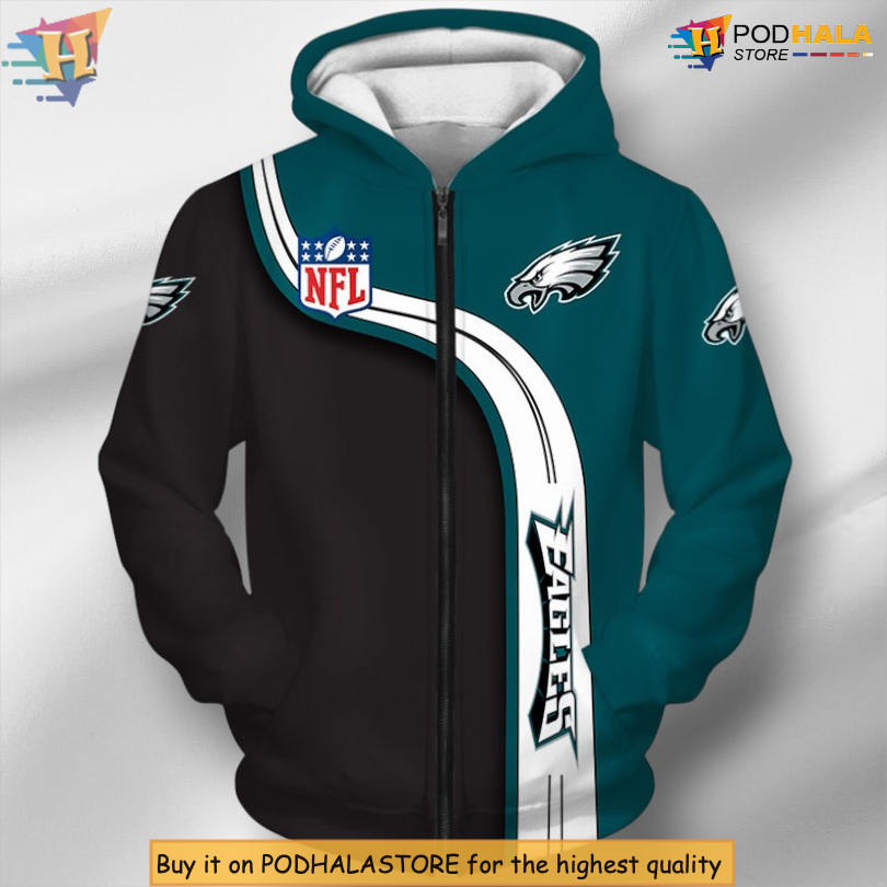 Cute Zip Pullover Gift Philadelphia Eagles Womens Hoodie 3D Edition