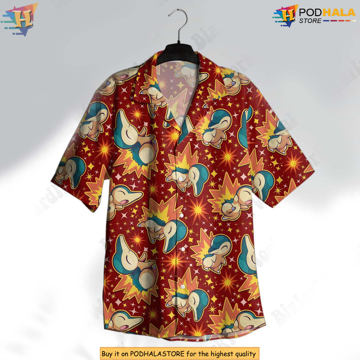 Cyndaquil Firework Game Hawaiian Shirt 2026 Fire Type Anime Aloha Fan Gear Gift