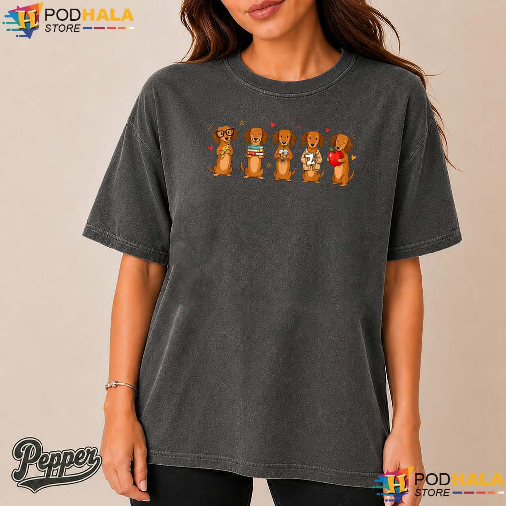 Dachshund Teacher School Comfort Colors Tshirt Funny Back To School Apparel Dachshund Teacher School Comfort Colors Tshirt Funny Back To School Apparel