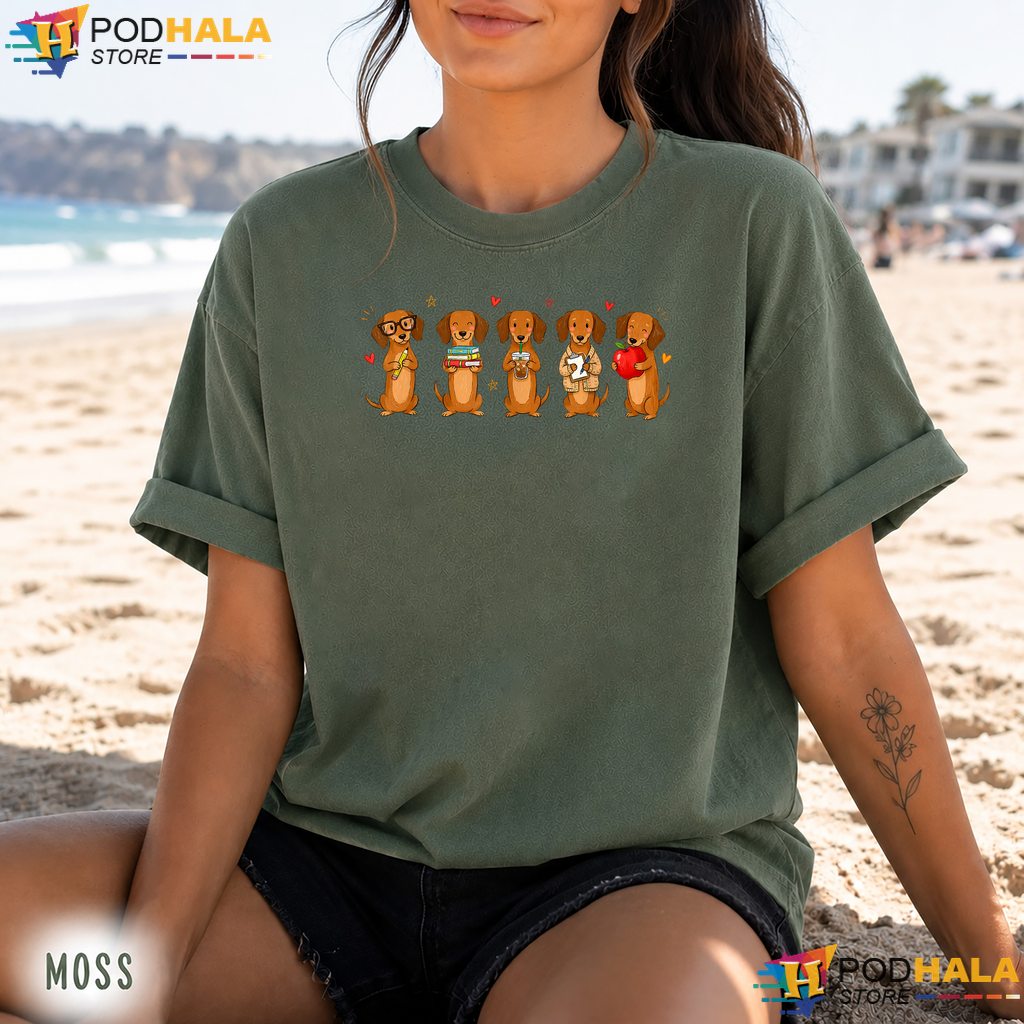 Dachshund Teacher School Comfort Colors Tee Funny Back To School Apparel Dachshund Teacher School Comfort Colors Tee Funny Back To School Apparel