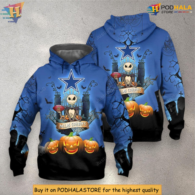 Dallas Cowboys Winter Hoodie Nightmare Before Christmas 3D Zip Up Dallas Cowboys Winter Hoodie Nightmare Before Christmas 3D Zip Up