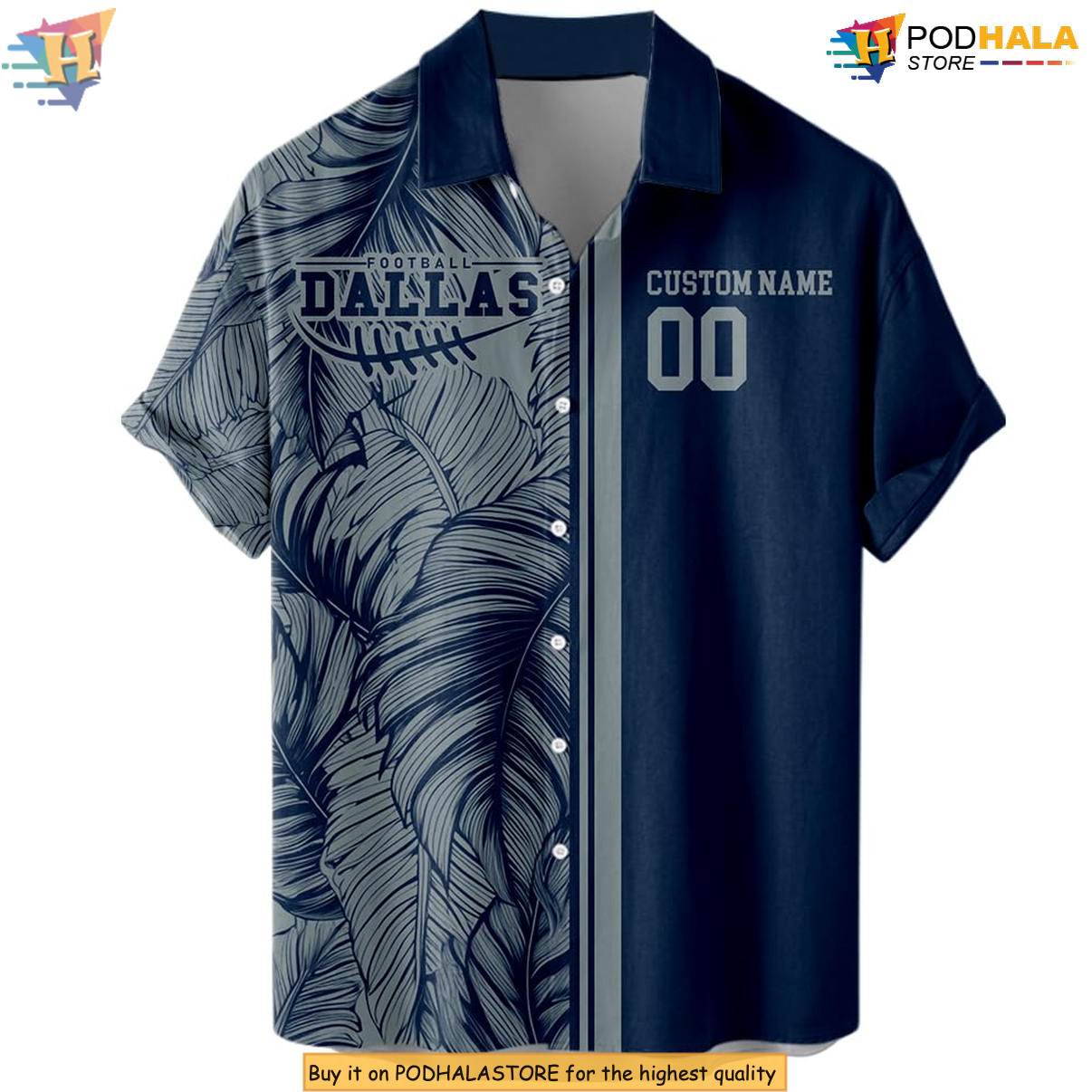 Dallas Football Custom Hawaiian Shirt 2026 Personalized Tropical Fan Apparel