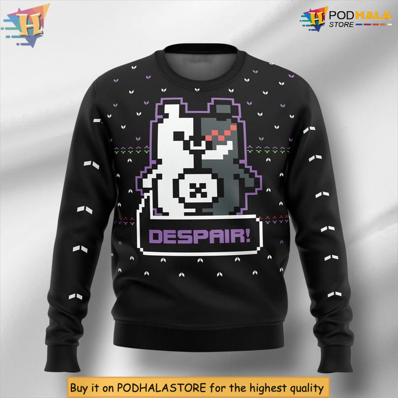 Danganronpa Monokuma Despair Anime Character Graphic Christmas Sweater