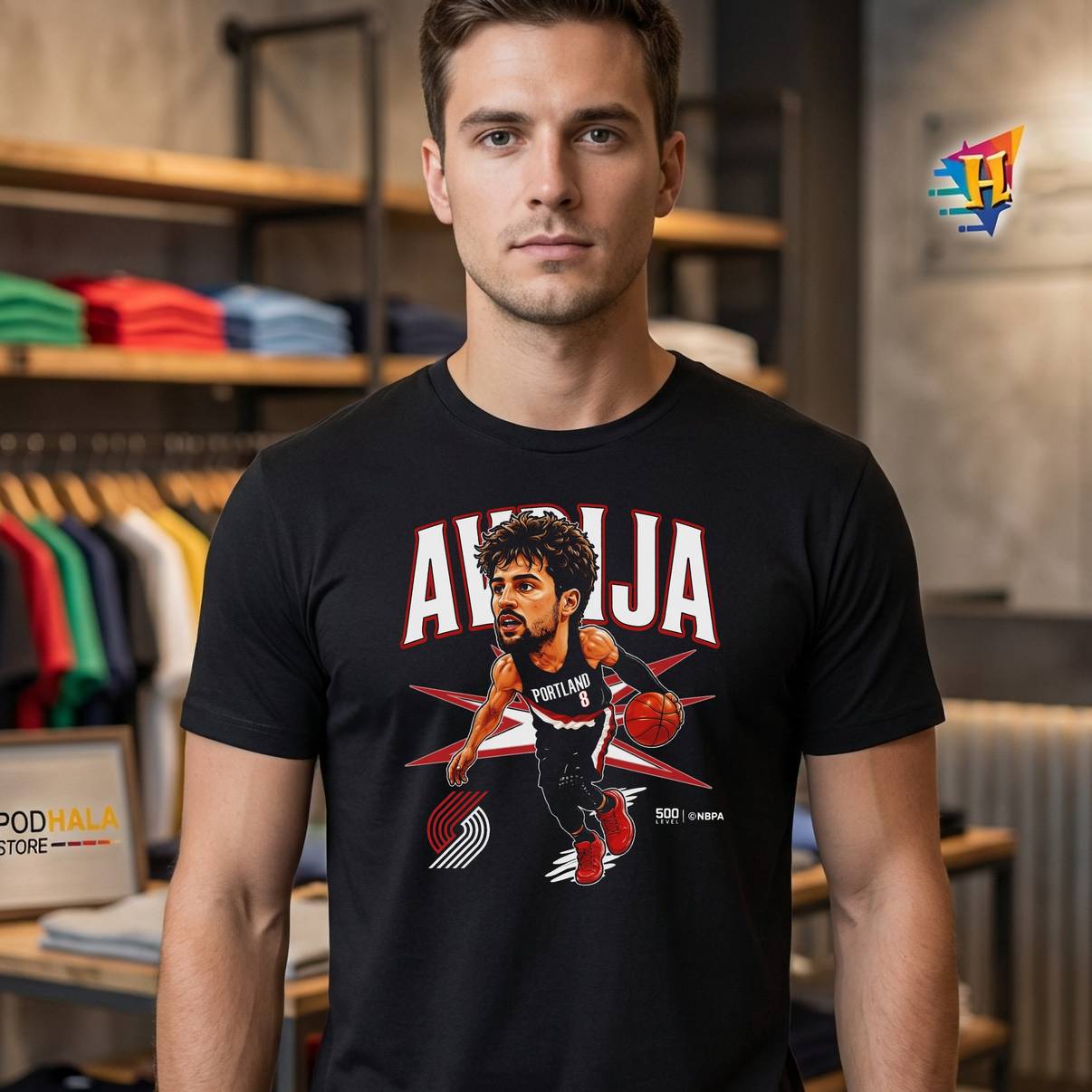 Deni Avdija Portland Blazers Shirt Big Head Basketball Fan Graphic Design Lover