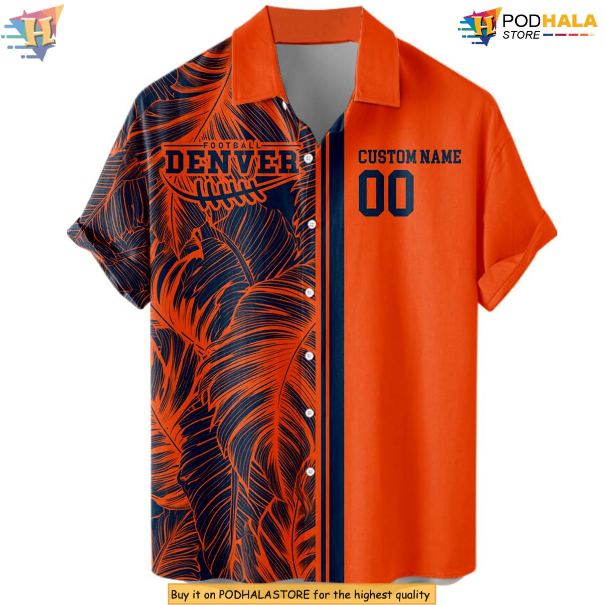 Denver Football Custom Hawaiian Shirt 2026 Personalized Tropical Fan Apparel
