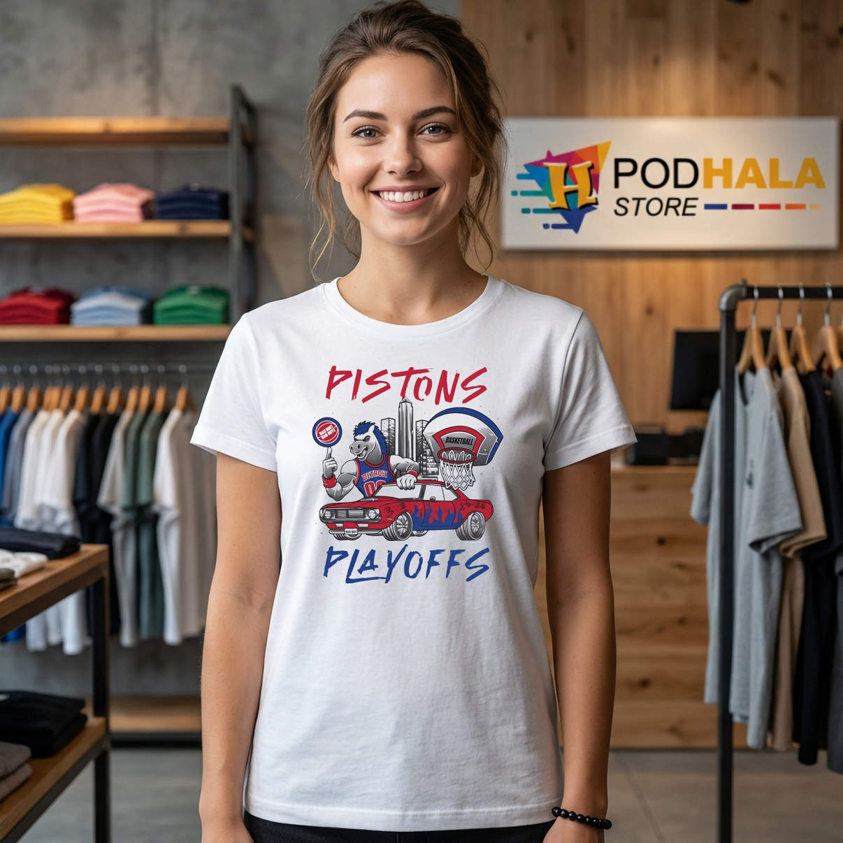 Detroit Pistons 2026 Playoffs Shirt All Dawg 313 Basketball Fan Graphic Art