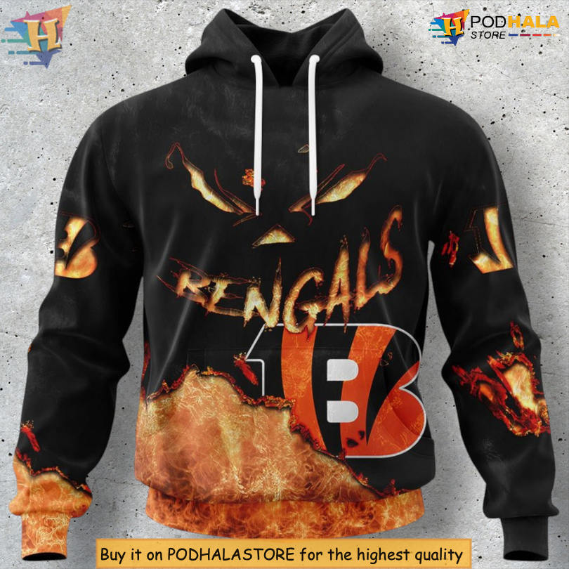 Devil Eyes Horror Concept Cincinnati Bengals All Over Print Hoodie 3D Custom Devil Eyes Horror Concept Cincinnati Bengals All Over Print Hoodie 3D Custom